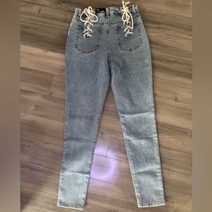 Size 13 lace up fashion nice jeans